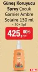 GARNİER AMBRE SOLAİRE GÜNEŞ KORUYUCU SPREY ÇOCUK 50+ SPF 150 ML